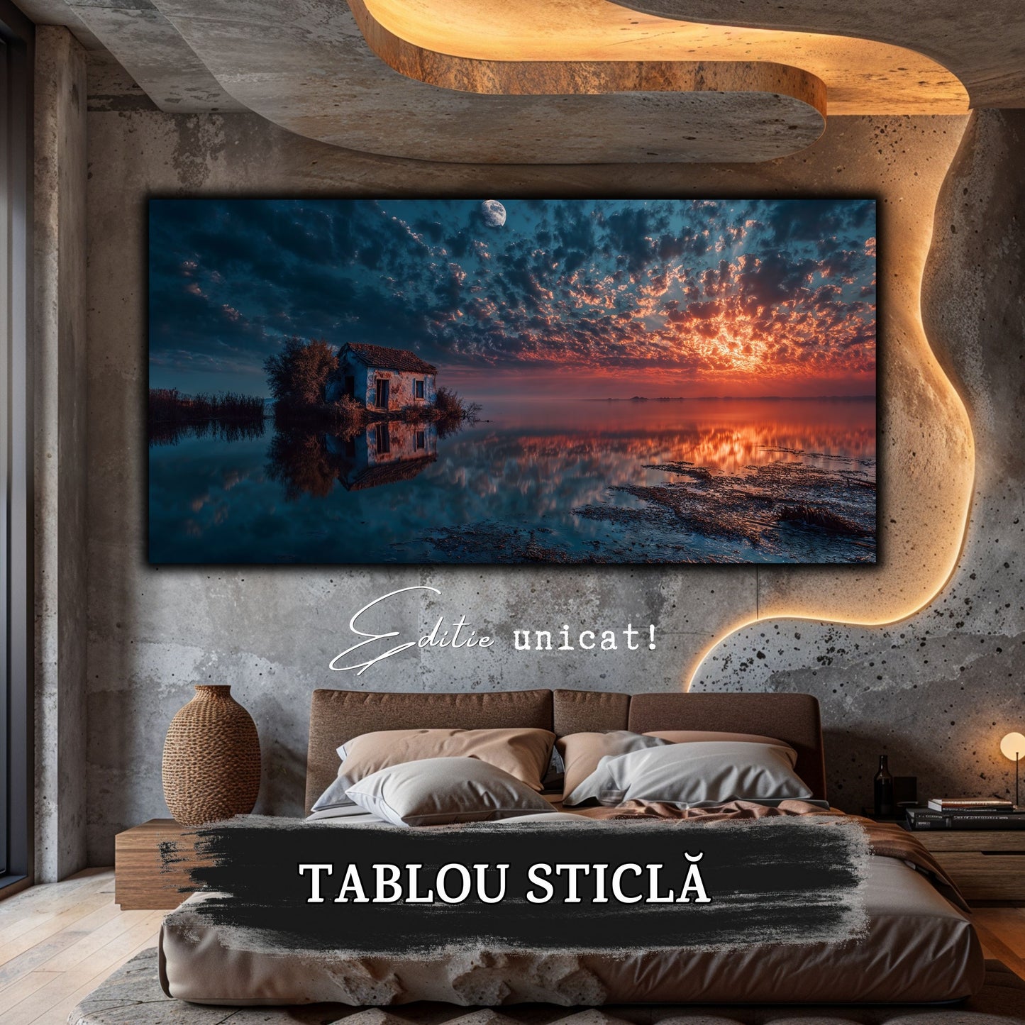 Night and Soul - Tablou Living - Sticla Securizata - no09