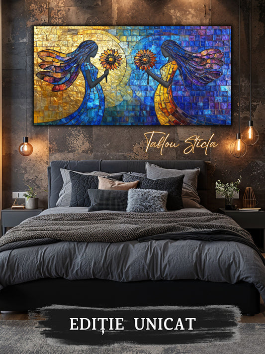 Tablou Sticla Securizata - Soul Petals no06