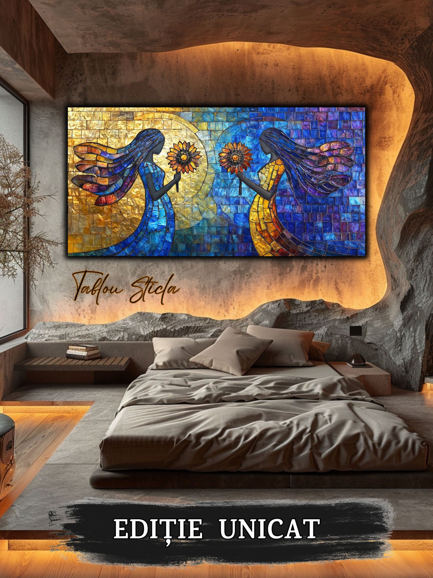 Tablou Sticla Securizata - Soul Petals no06