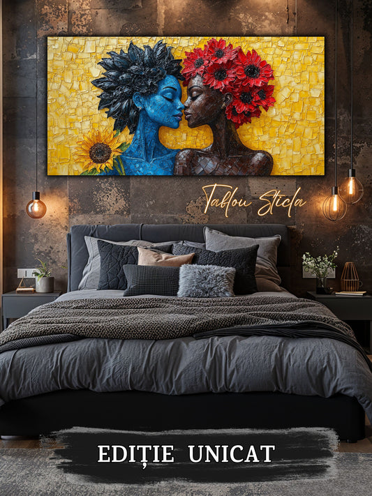 Tablou Sticla Securizata - Soul Petals no05