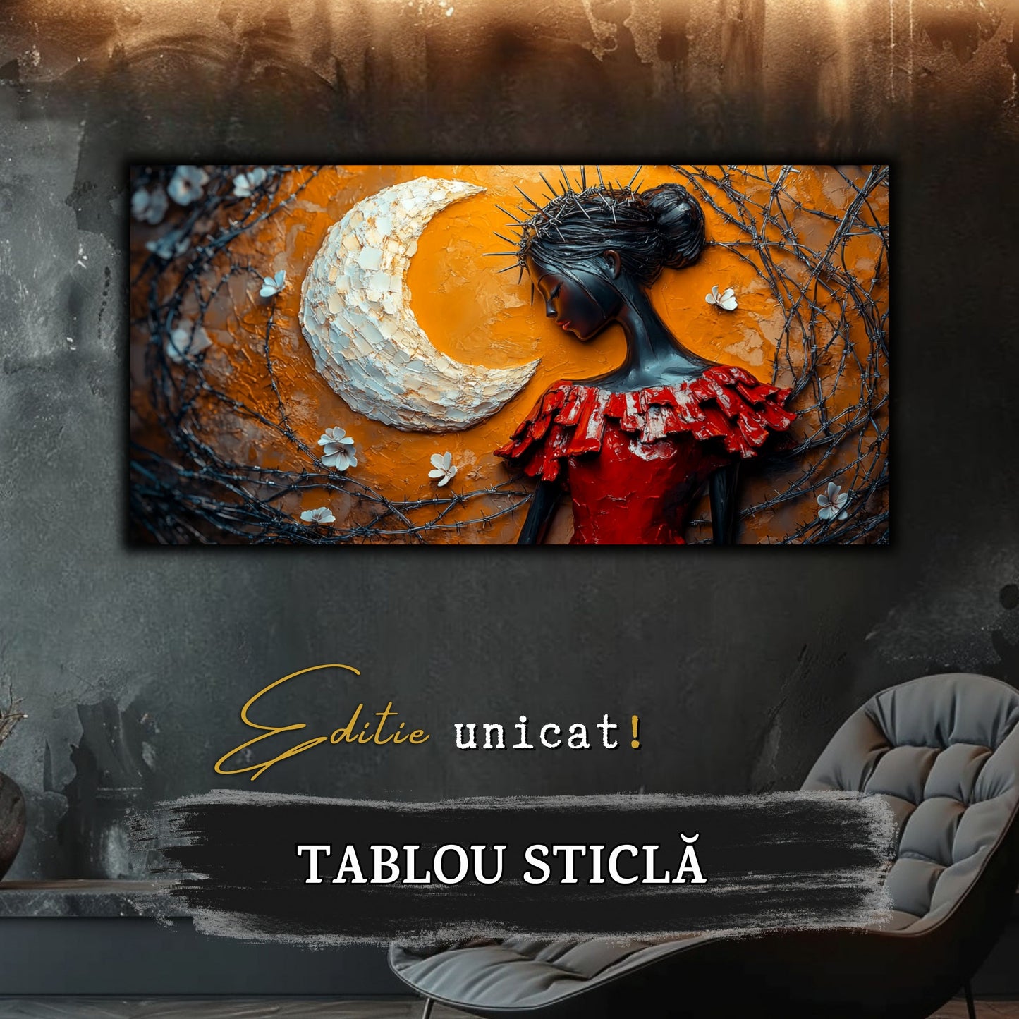 Thorned Beauty - Tablou Sticla Securizata - no08
