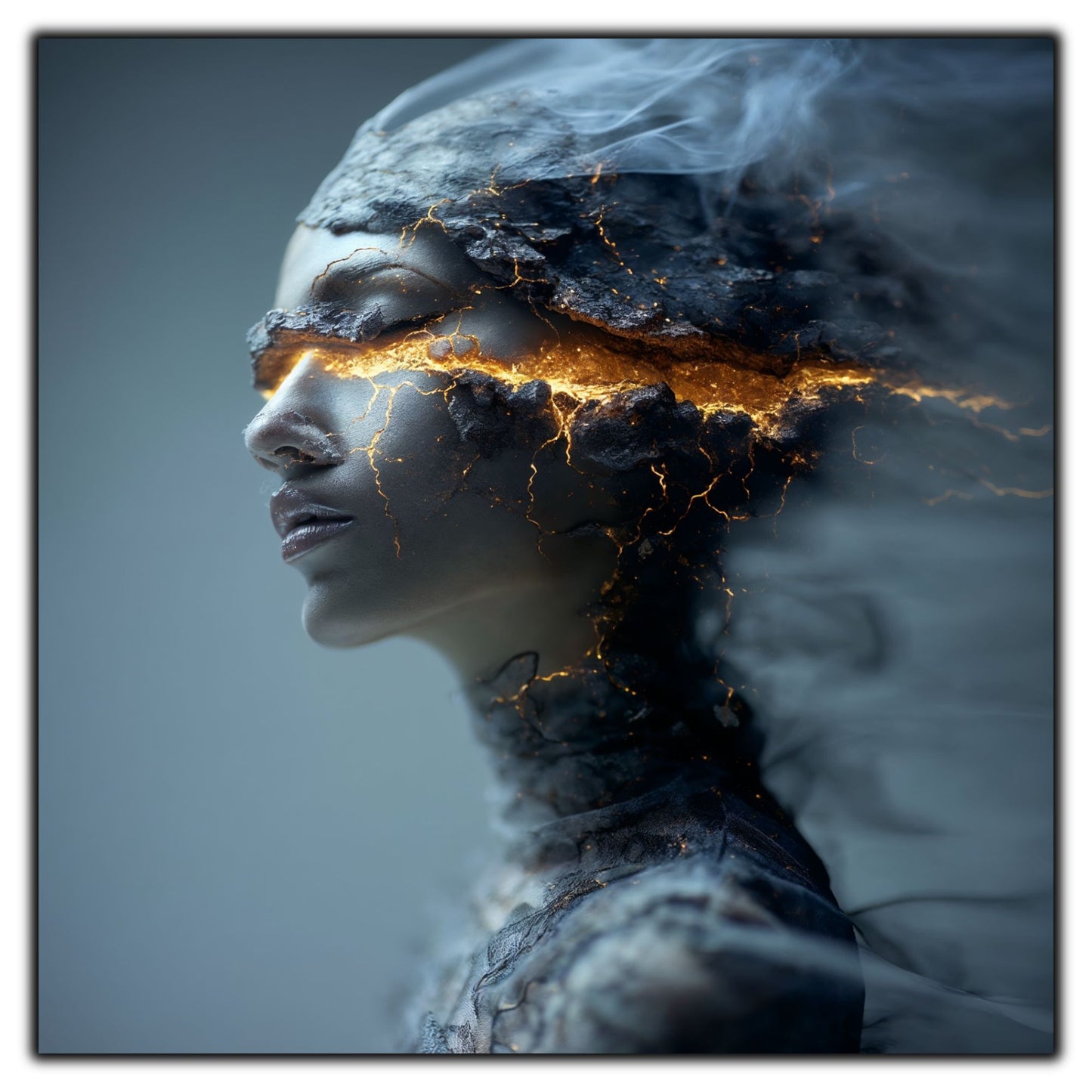 Tablou Decorativ Premium pe Sticla Securizata - „Fractured Dream” - No07
