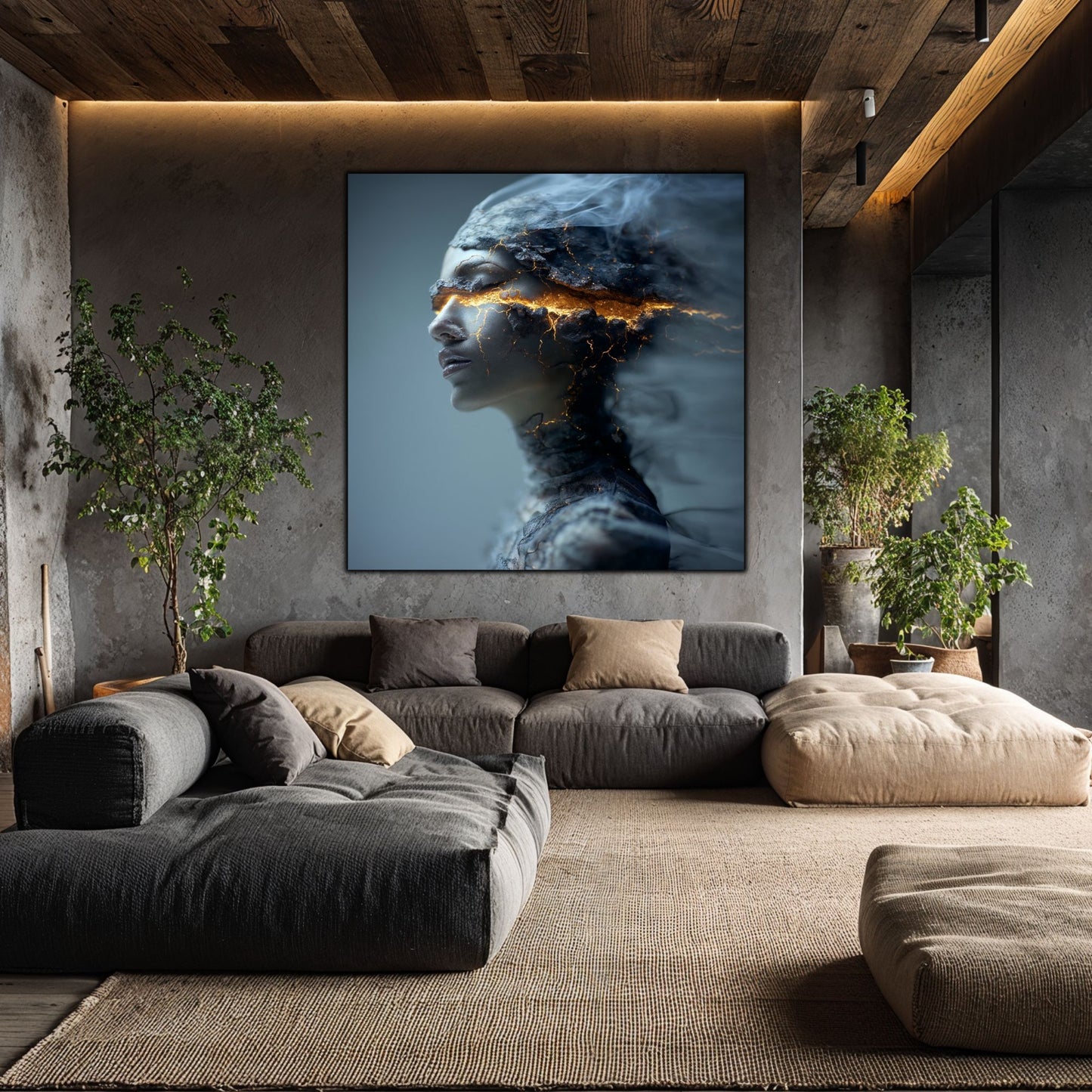 Tablou Decorativ Premium pe Sticla Securizata - „Fractured Dream” - No07