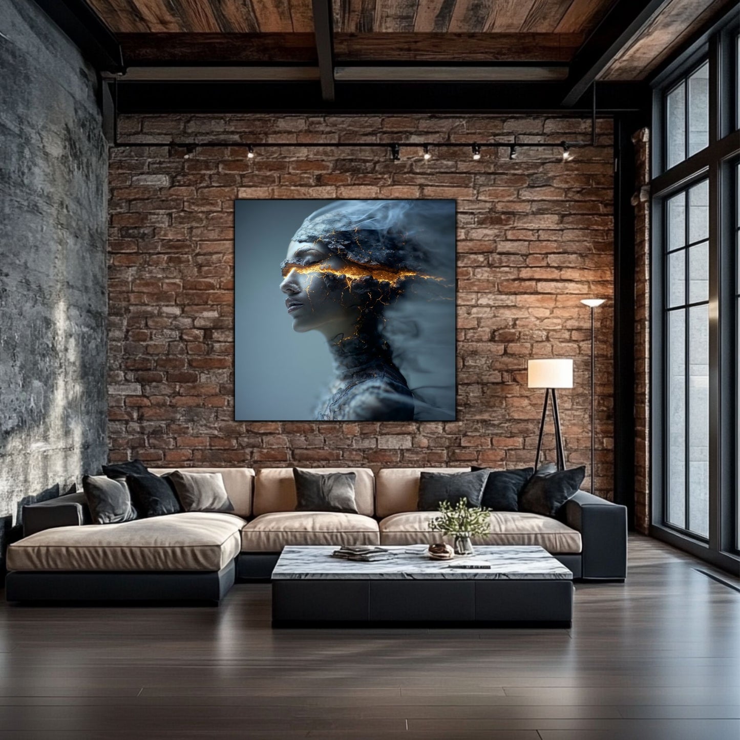 Tablou Decorativ Premium pe Sticla Securizata - „Fractured Dream” - No07