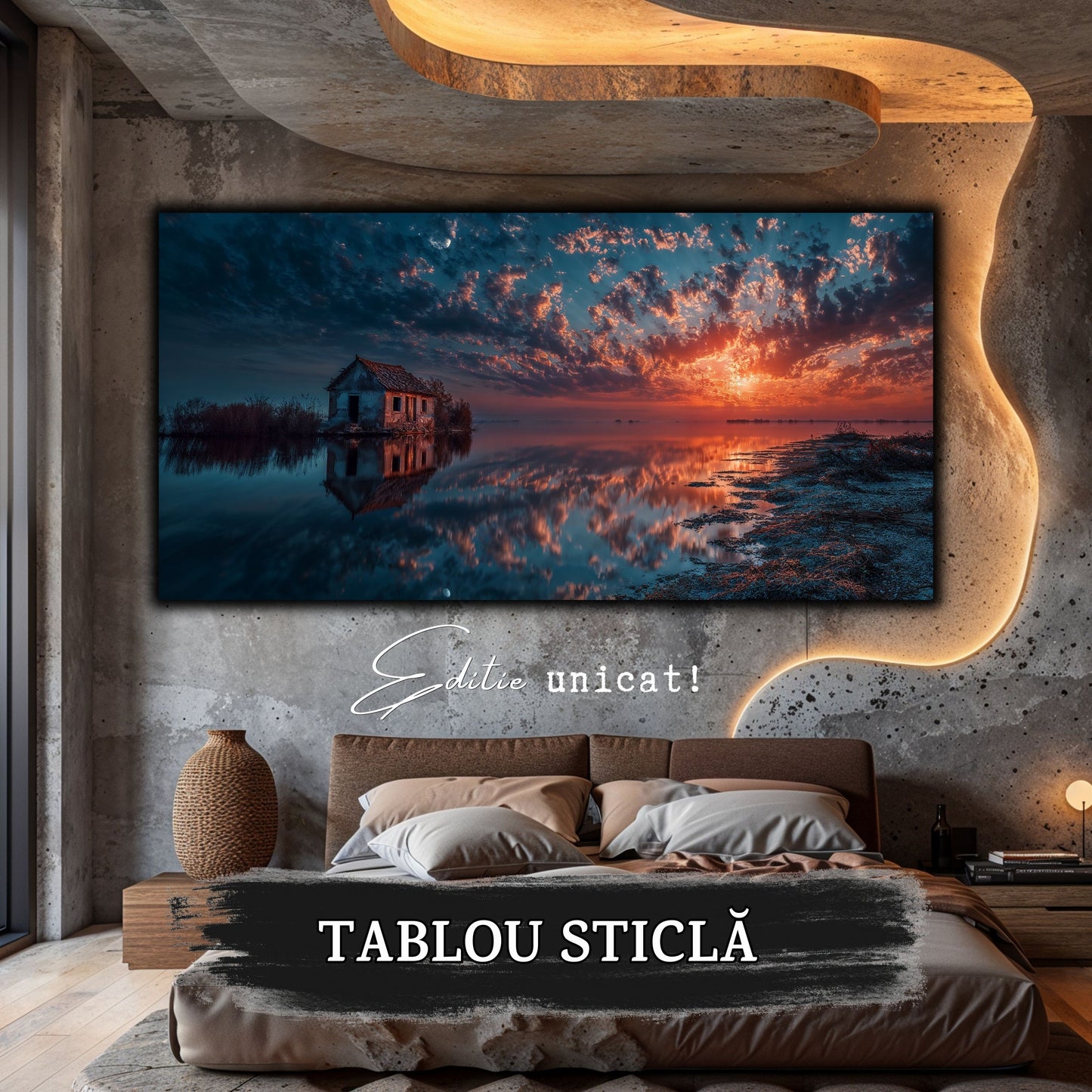 Night and Soul - Tablou Living - Sticla Securizata - no13