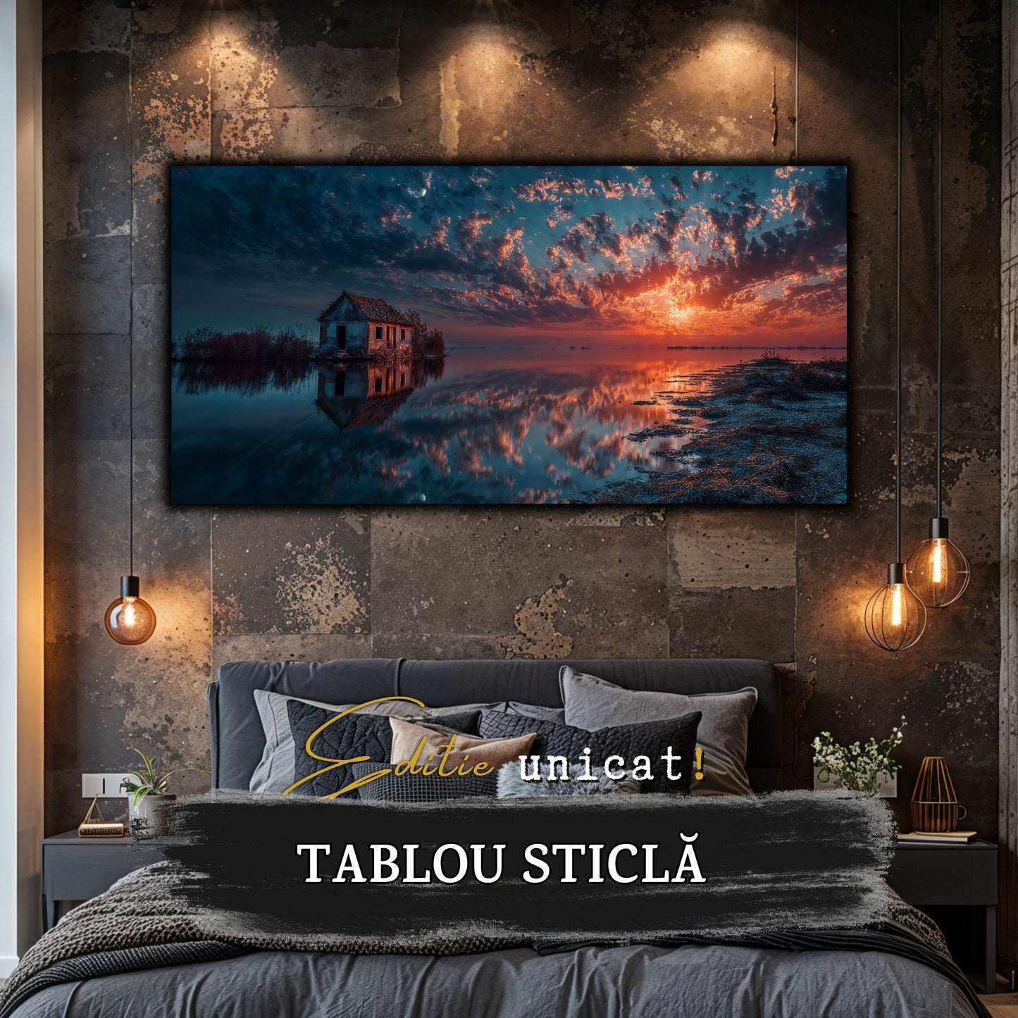 Night and Soul - Tablou Living - Sticla Securizata - no13