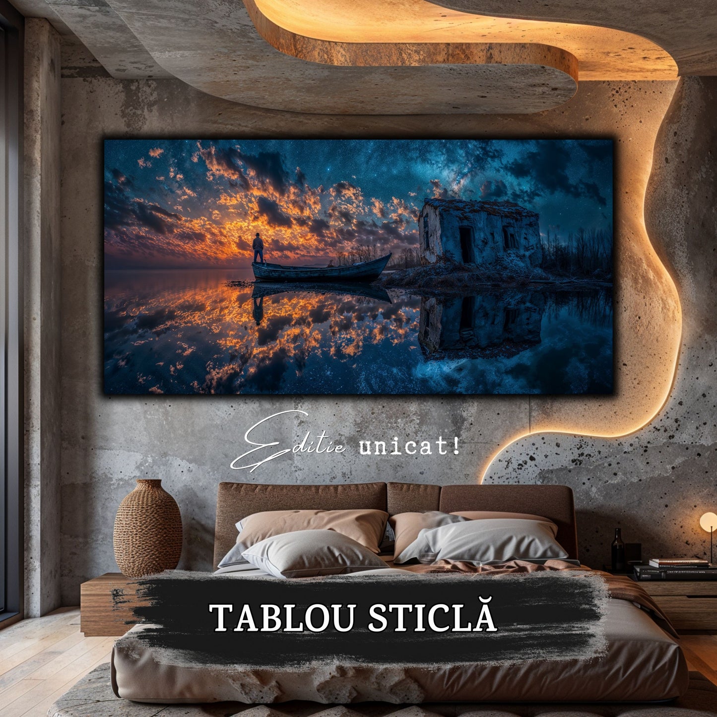 Night and Soul - Tablou Living - Sticla Securizata - no14
