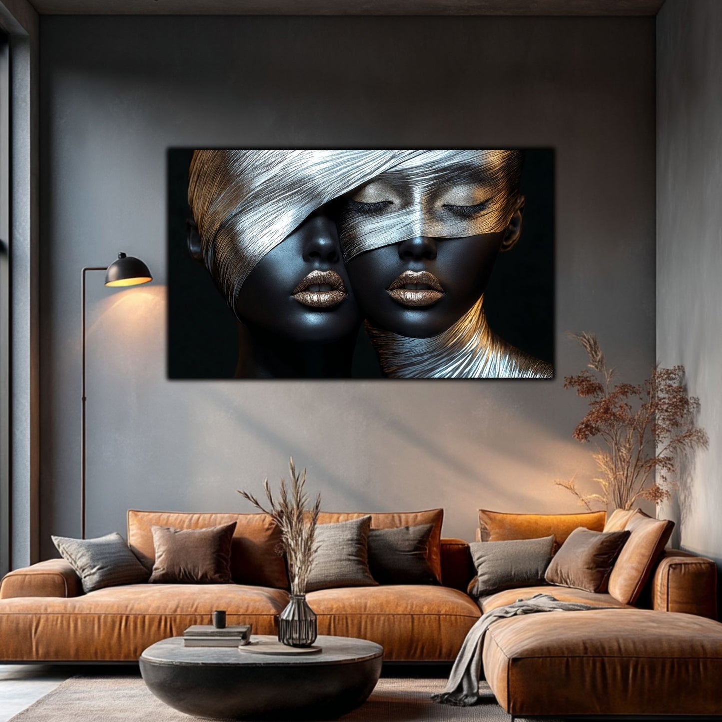 Tablou Decorativ pt Living - Print UV pe Sticla - „Silken Silence” - No09