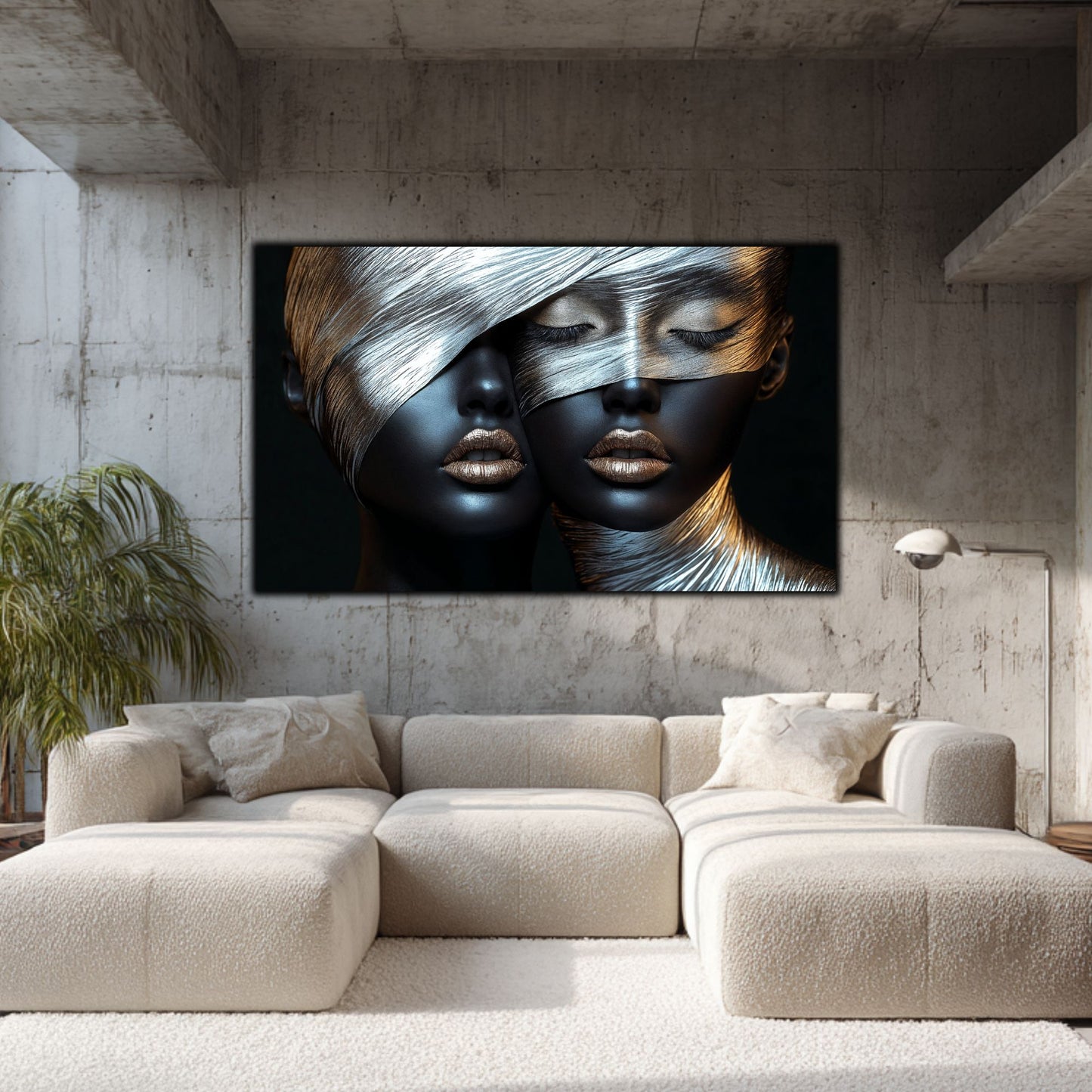 Tablou Decorativ pt Living - Print UV pe Sticla - „Silken Silence” - No09