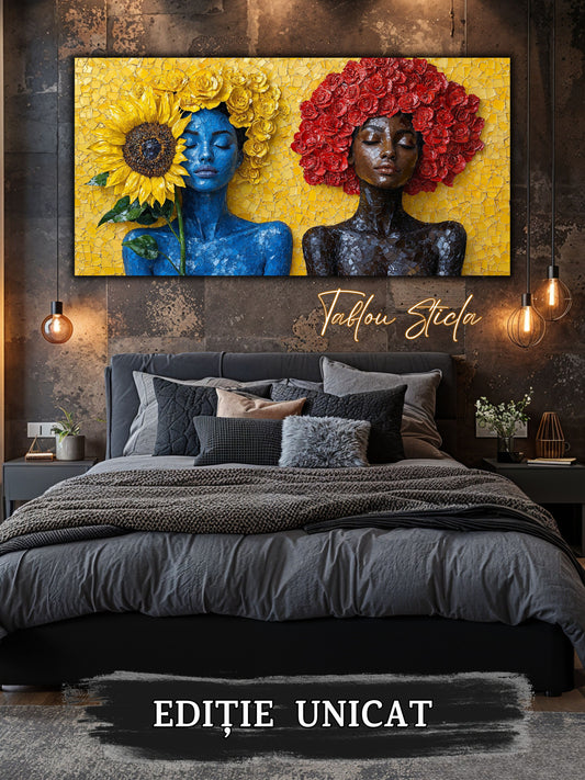 Tablou Sticla Securizata - Soul Petals no01