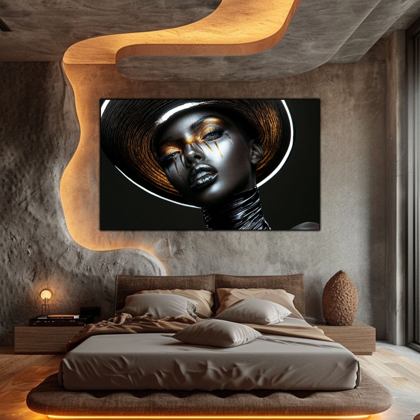 Dark Glow - Tablou elegant pentru living modern - Decor Contemporan Abstract