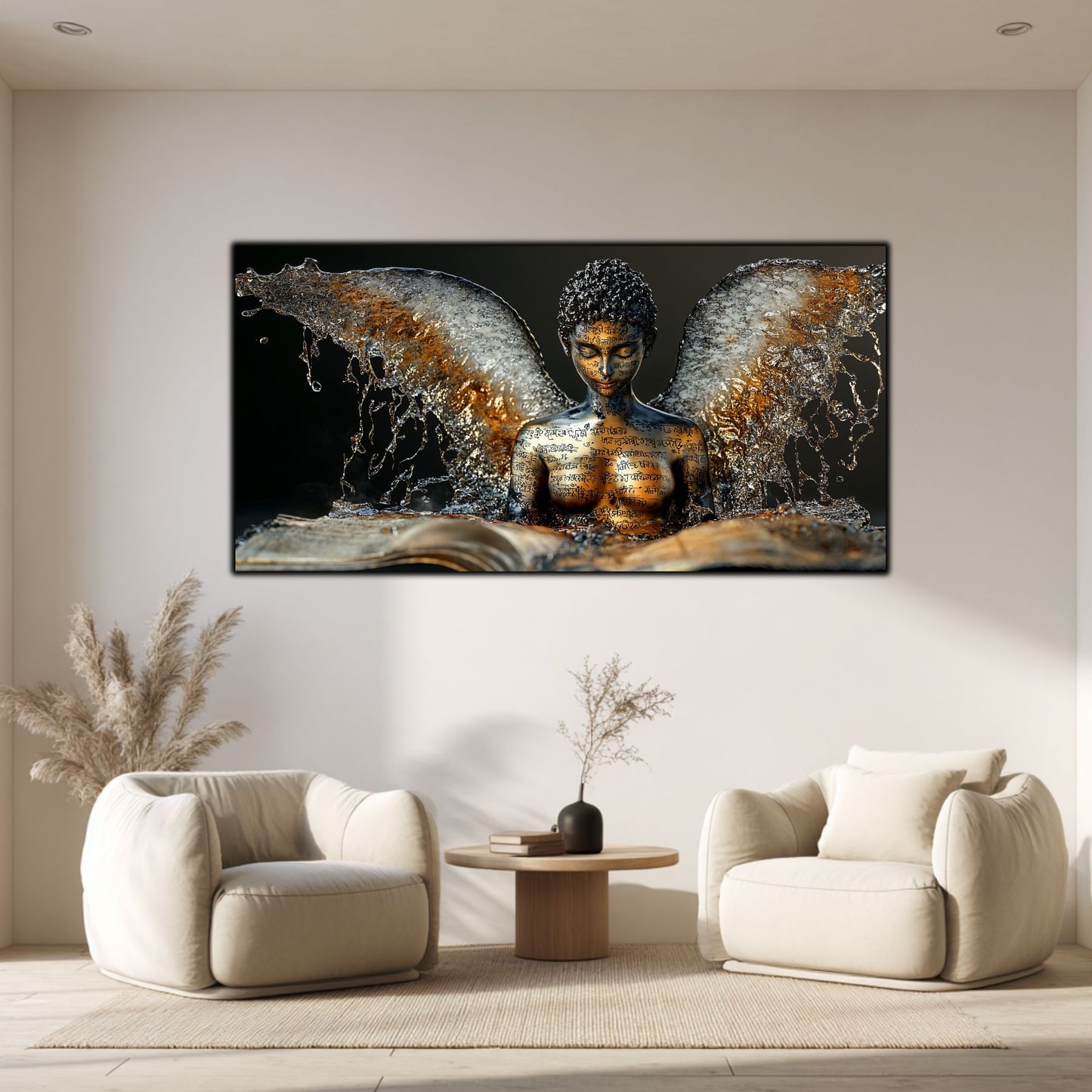 Dark Glow - Tablou elegant pe sticlă securizată pentru living contemporan