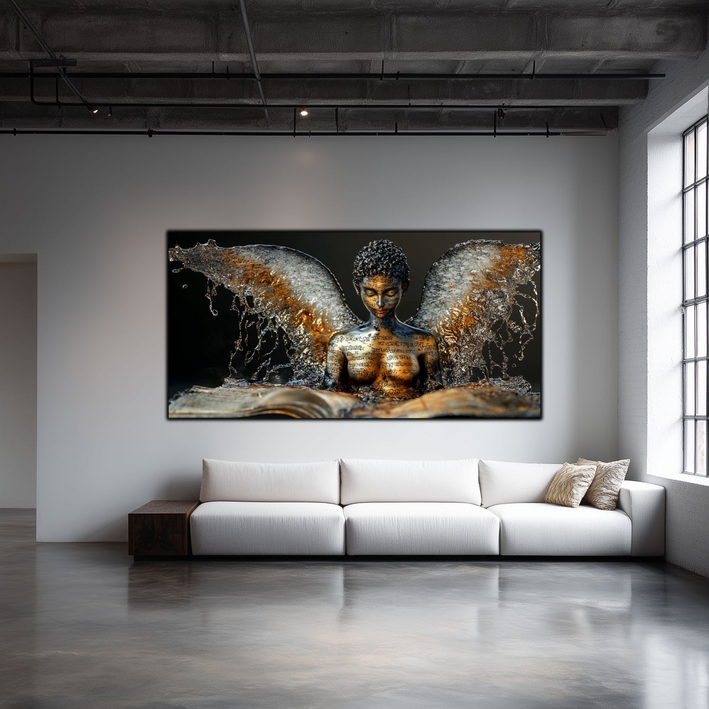 Dark Glow - Tablou elegant pe sticlă securizată pentru living contemporan