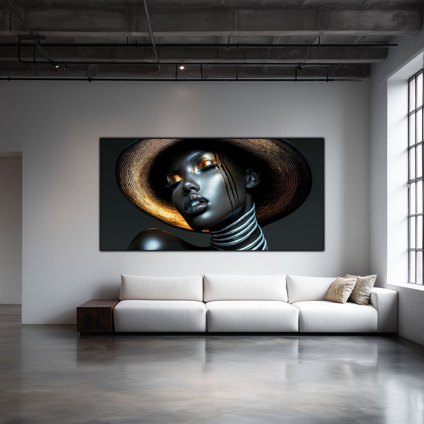 Dark Glow - Tablou elegant pe sticlă securizată pentru living contemporan