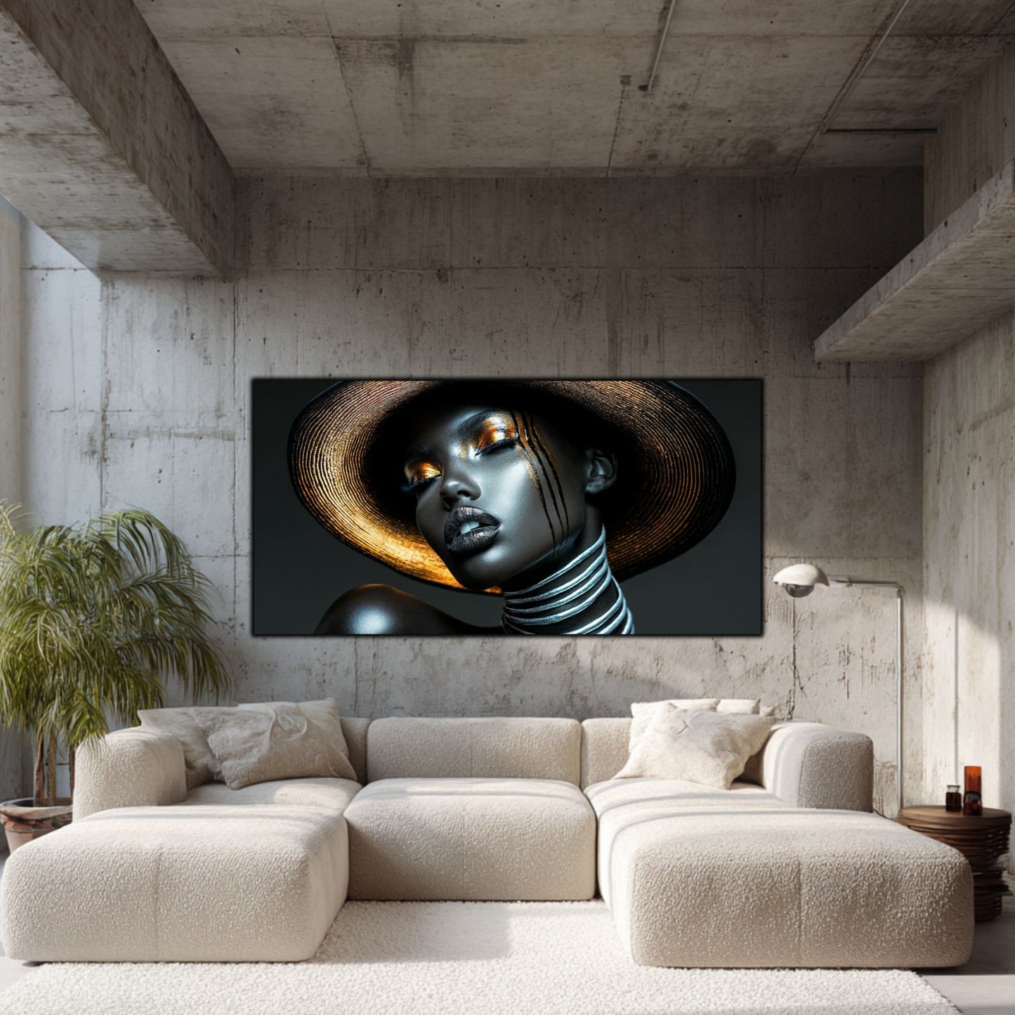 Dark Glow - Tablou elegant pe sticlă securizată pentru living contemporan