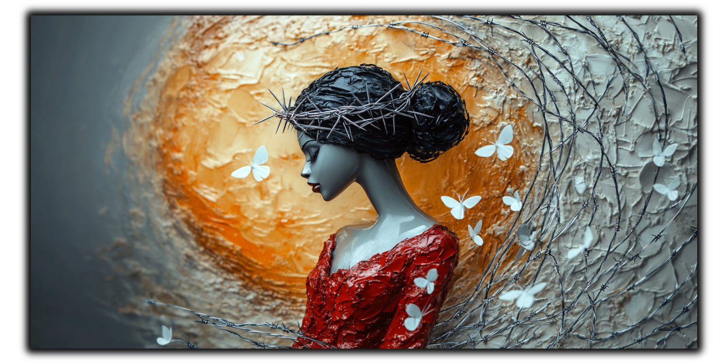 Thorned Beauty - Tablou Sticla Securizata - no01