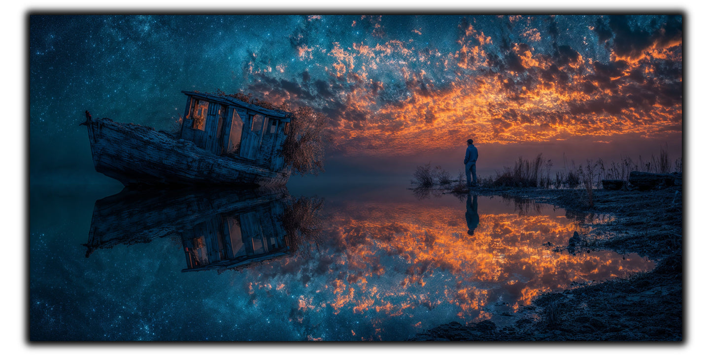 Night and Soul - Tablou Living - Sticla Securizata - no01