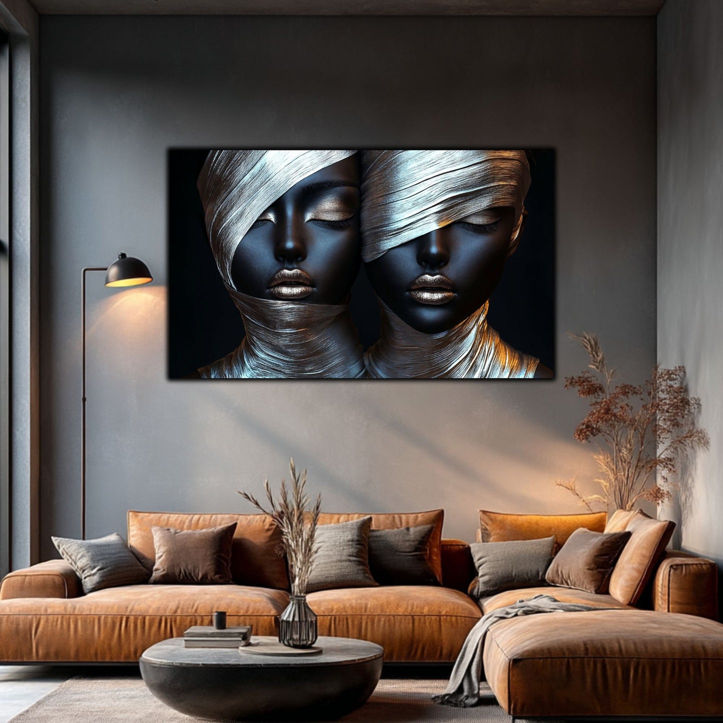 Tablou Decorativ pt Living - Print UV pe Sticla - „Silken Silence” - No07