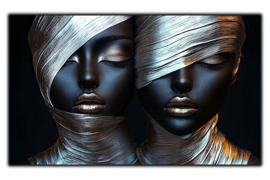 Tablou Decorativ pt Living - Print UV pe Sticla - „Silken Silence” - No07