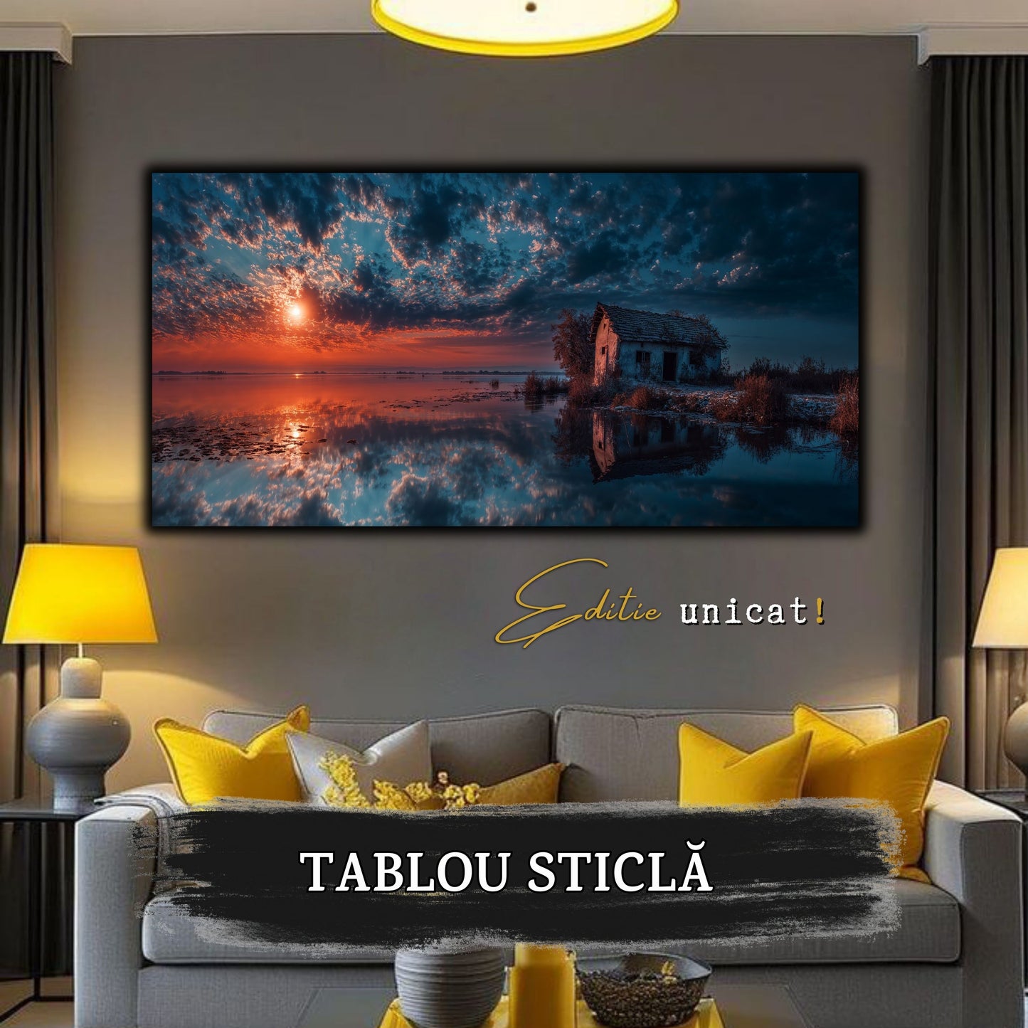 Night and Soul - Tablou Living - Sticla Securizata - no02