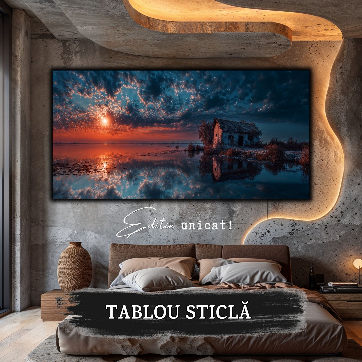 Night and Soul - Tablou Living - Sticla Securizata - no02