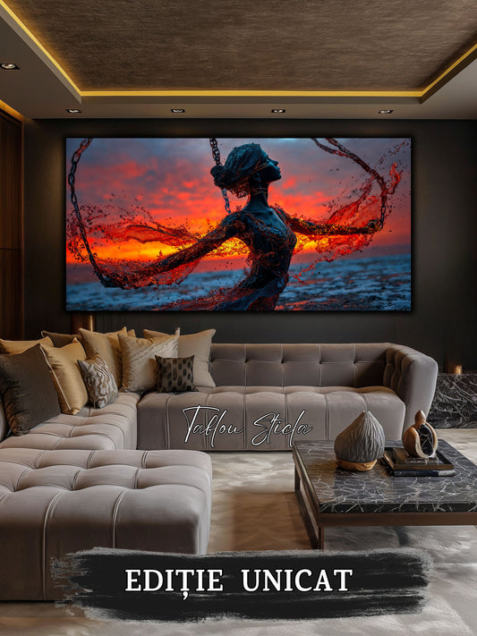 Tablou unicat pe sticla securizata - Let Go - No 04