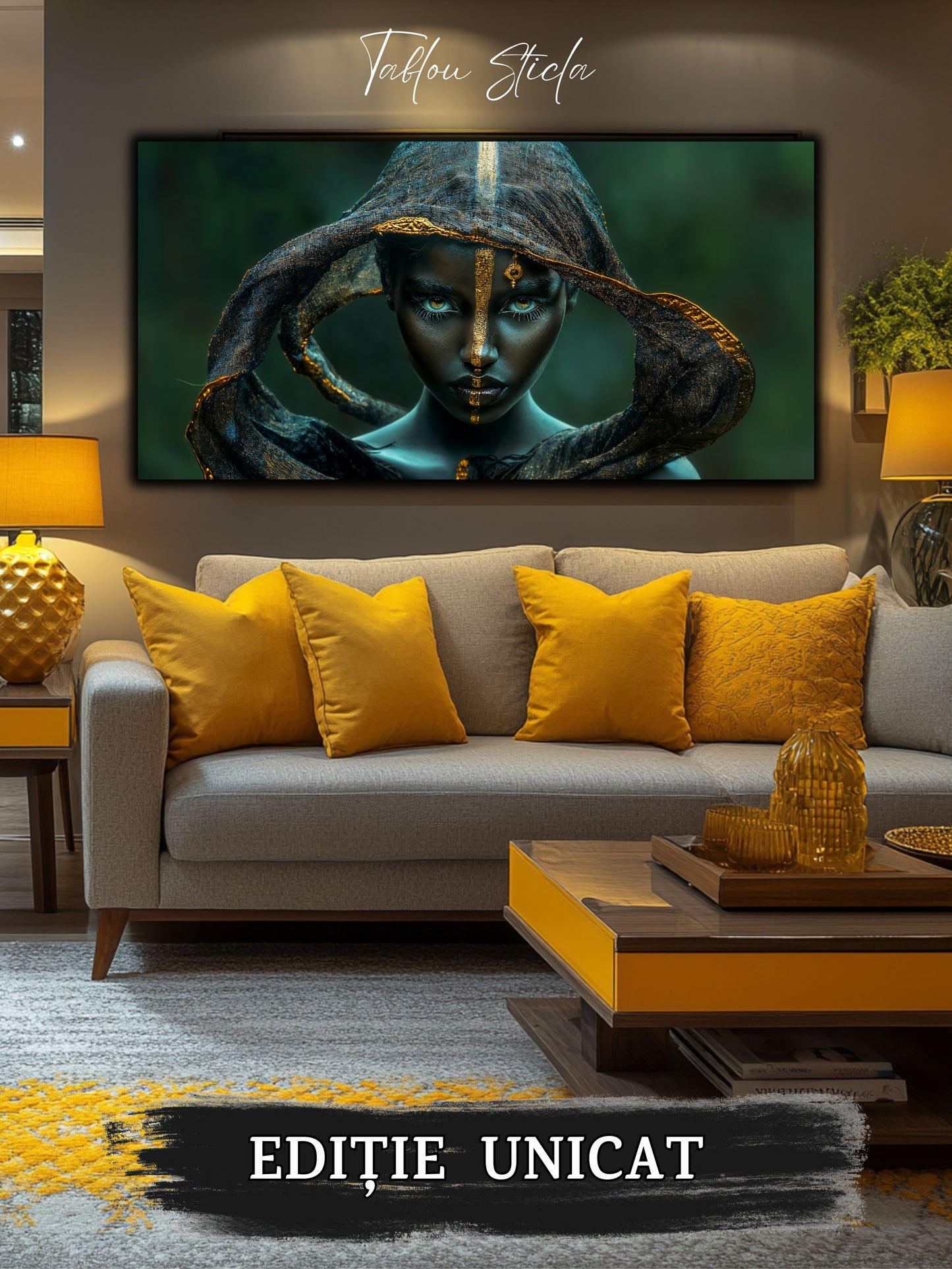 Tablou printat pe sticla securizata de mari dimensiuni