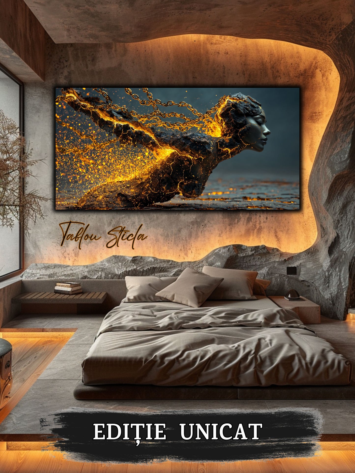 Tablou unicat pe sticla securizata - Let Go - No 01