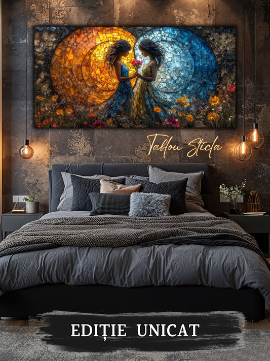 Tablou Sticla Securizata - Soul Petals no02