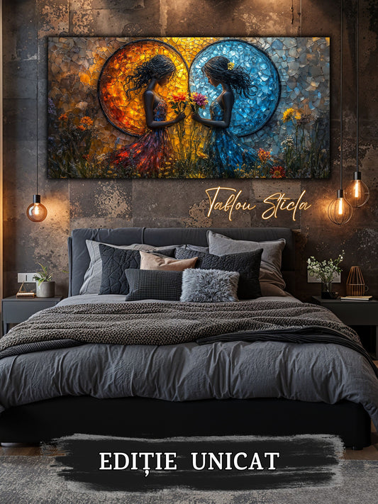 Tablou Sticla Securizata - Soul Petals no03