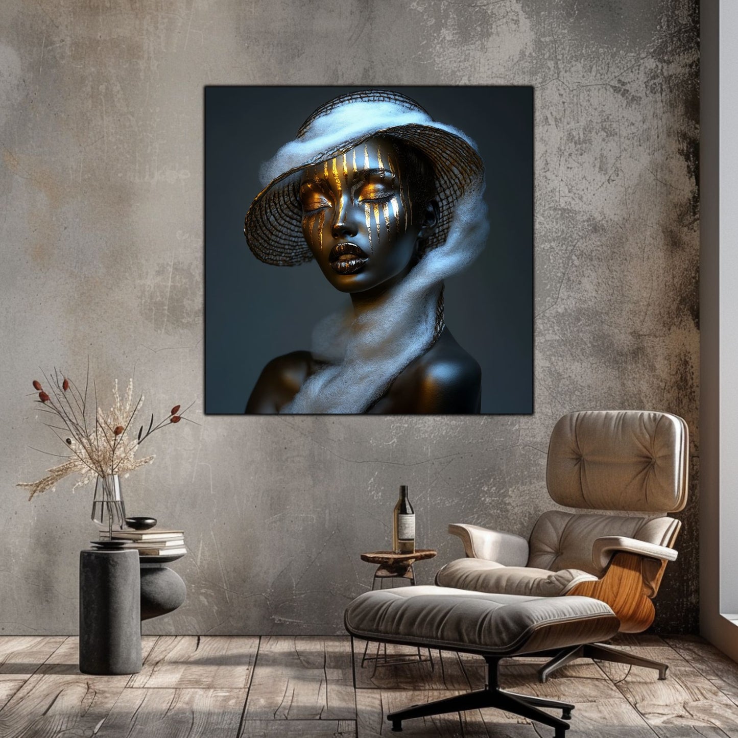 Dark White - Tablou Sticla Securizata - NO02