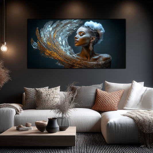 Tablou Decorativ Modern „Ecoul Stelelor" – Sticlă Securizată