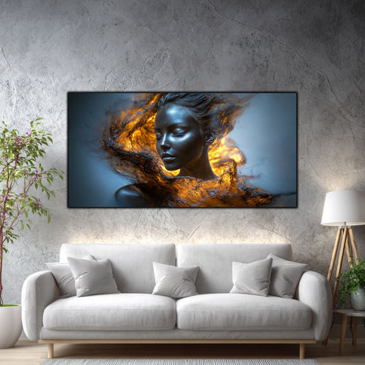 Tablou Decorativ Modern „Scânteia Primordială" – Sticlă Securizată