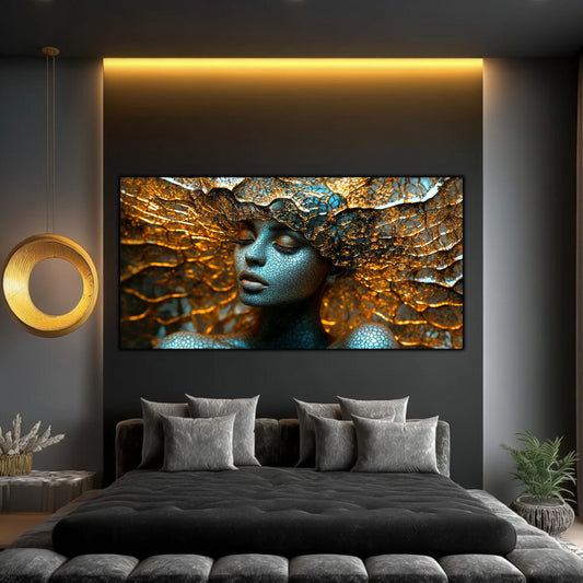 Tablou Decorativ Modern „Mandala Stelară" – Sticlă Securizată