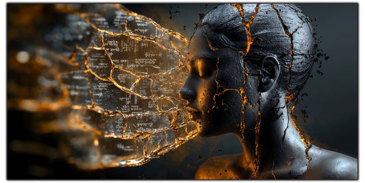 Tablou Sticla Securizata - Broken Mind 15