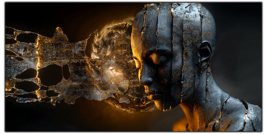 Tablou Sticla Securizata - Broken Mind 12