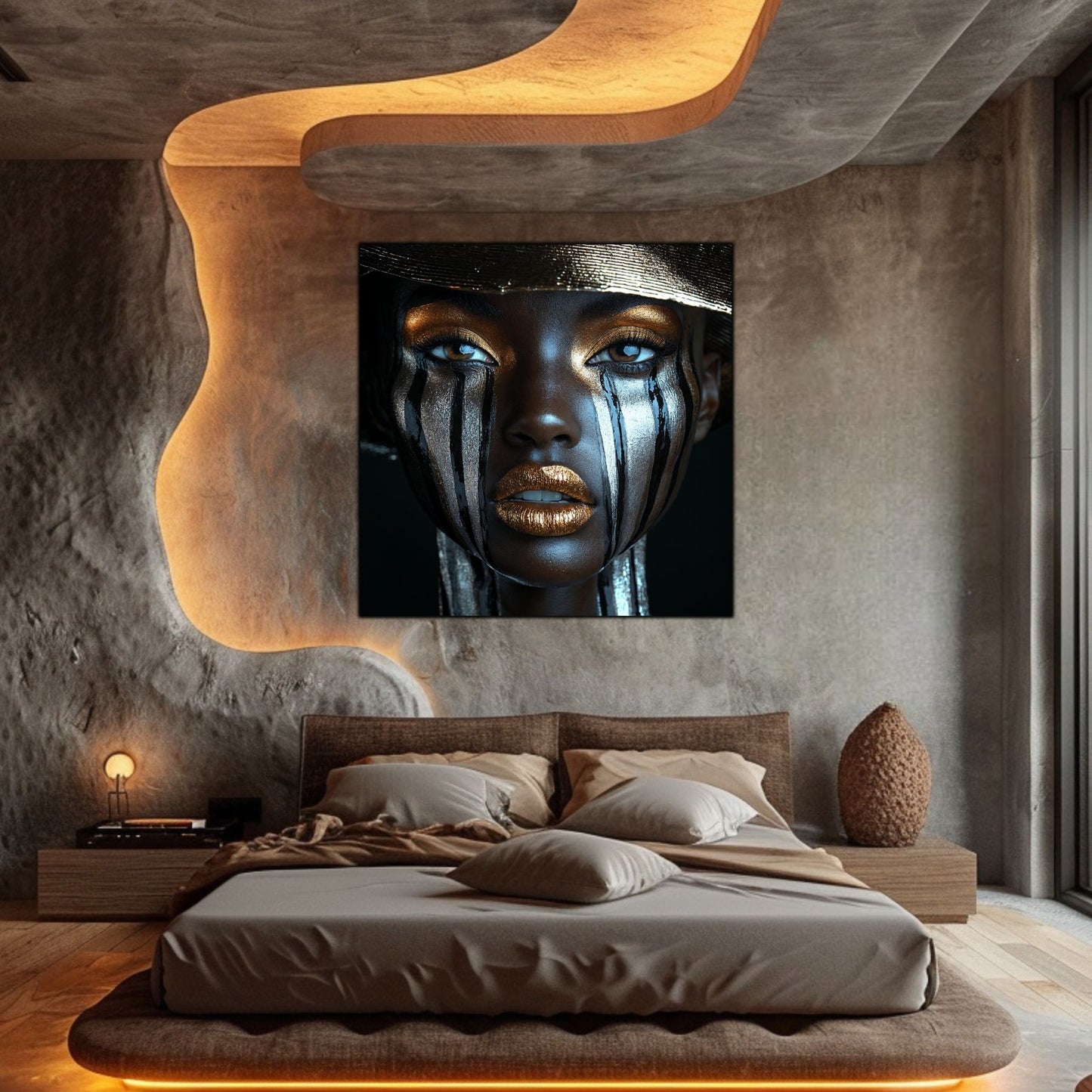 Dark Glow - Tablou Decorativ pt Peretele Livingului Modern - NO11