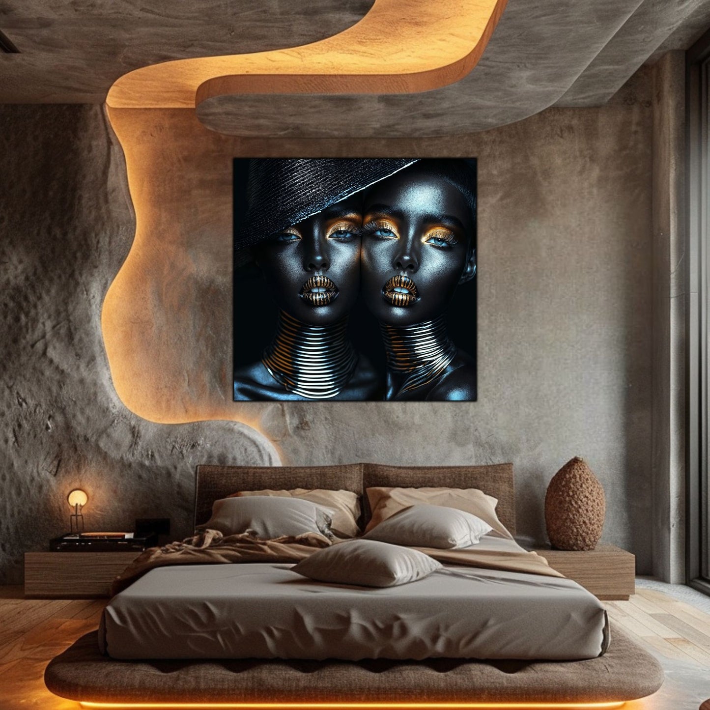 Dark Glow - Tablou Decorativ pt Peretele Livingului Modern - NO12