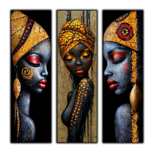 Set Modern de 3 Tablouri pe Sticla Securizata - Decor Elegant pt Living