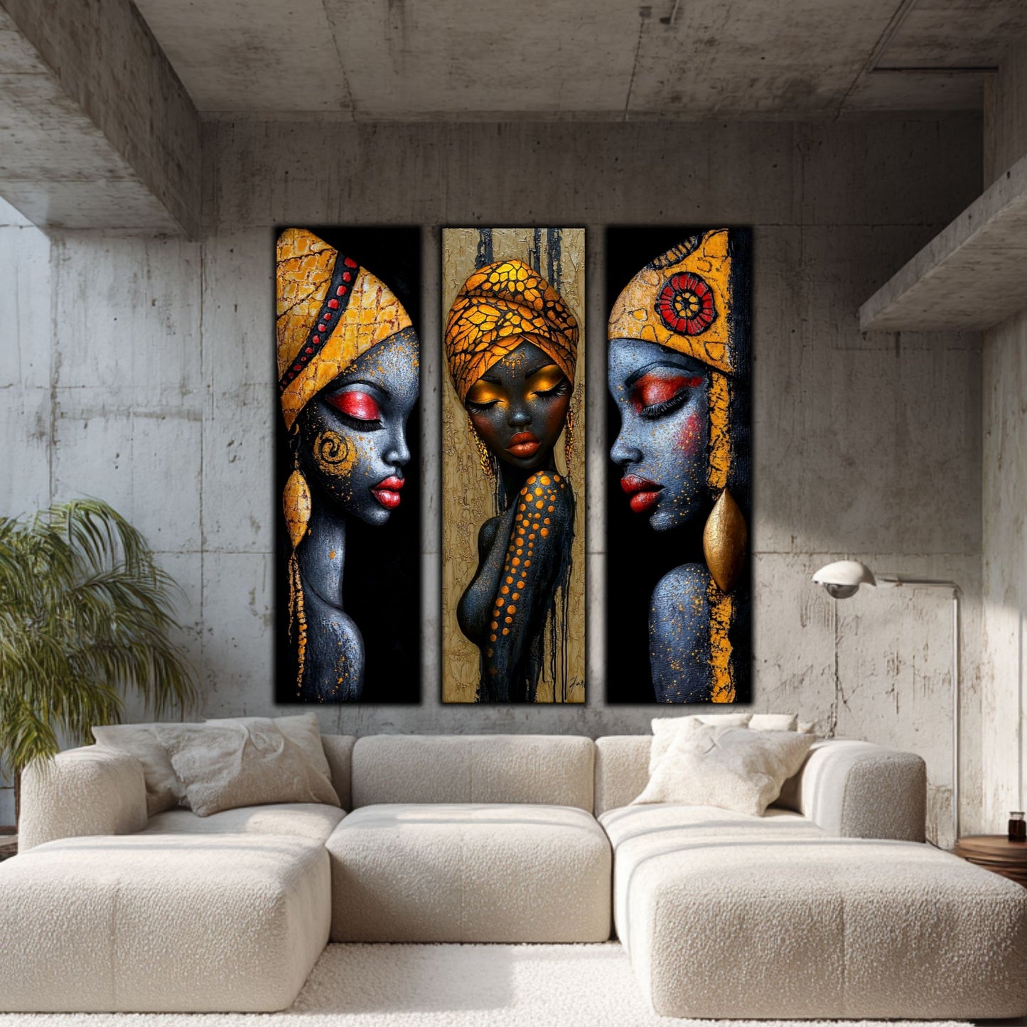 Set Modern de 3 Tablouri pe Sticla Securizata - Decor Elegant pt Living