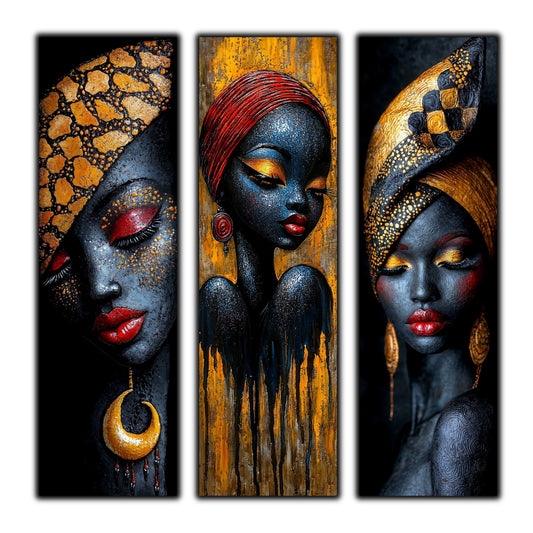 Set Modern de 3 Tablouri pe Sticla Securizata - Decor Elegant pt Living