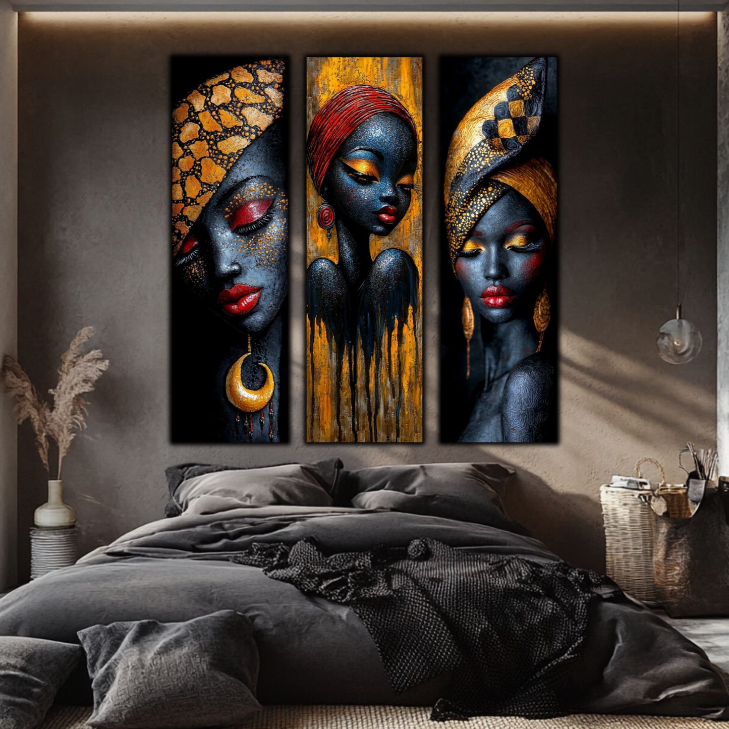 Set Modern de 3 Tablouri pe Sticla Securizata - Decor Elegant pt Living