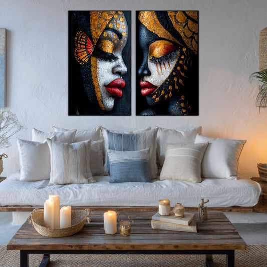 Set Tablouri Elegante de Perete – Arta Moderna pentru Living sau Dormitor – Sticla Securizata – Colectia Ancestral - No03