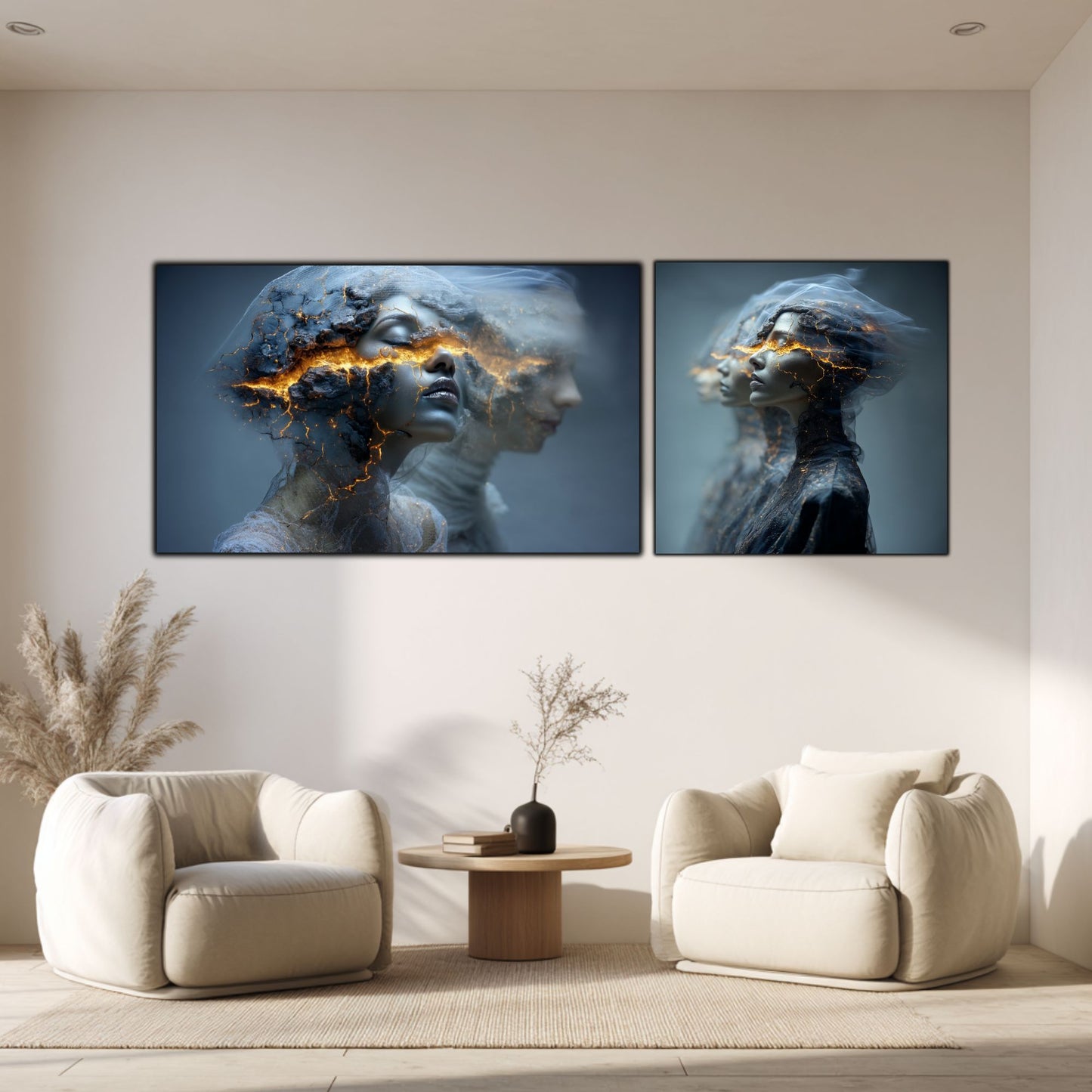 Set 2 Tablouri Decorative Premium - „Fractured Dream” - No17