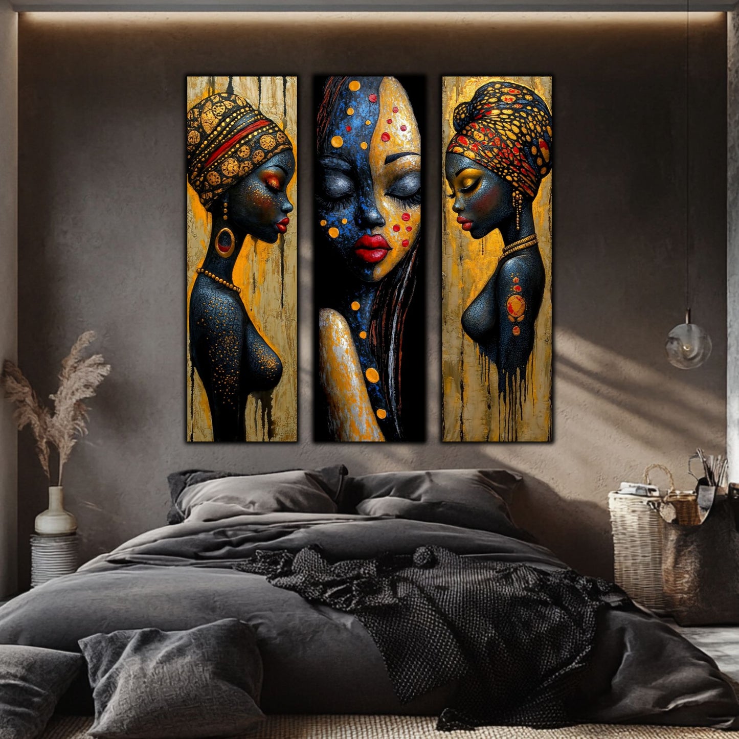 Set Modern de 3 Tablouri pe Sticla Securizata - Decor Elegant pt Living