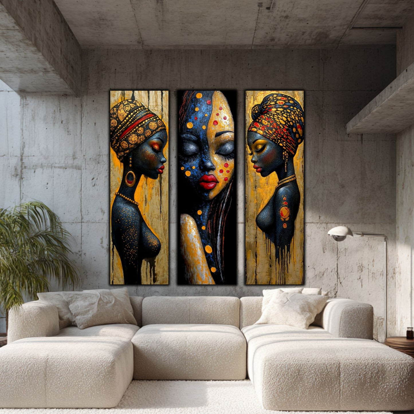 Set Modern de 3 Tablouri pe Sticla Securizata - Decor Elegant pt Living