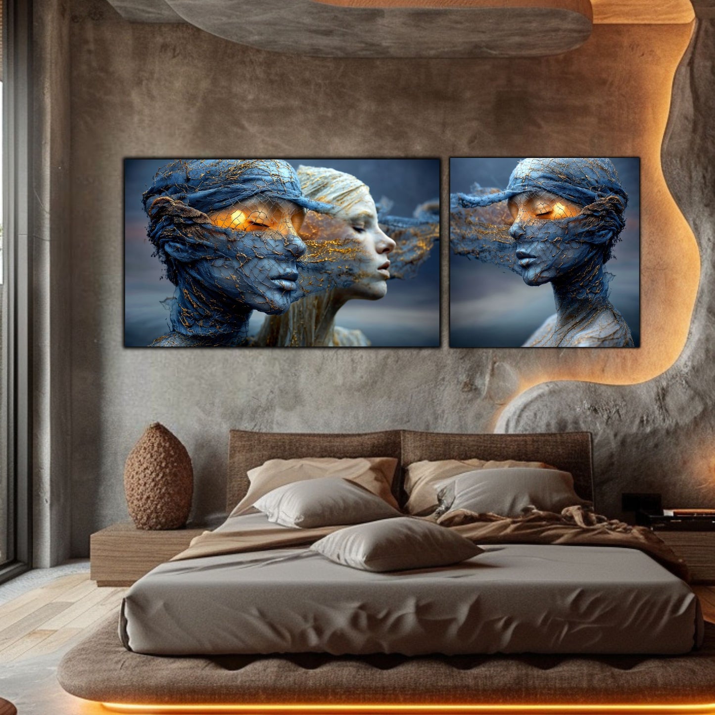 Set 2 Tablouri Decorative Premium - „Fractured Dream” - No16