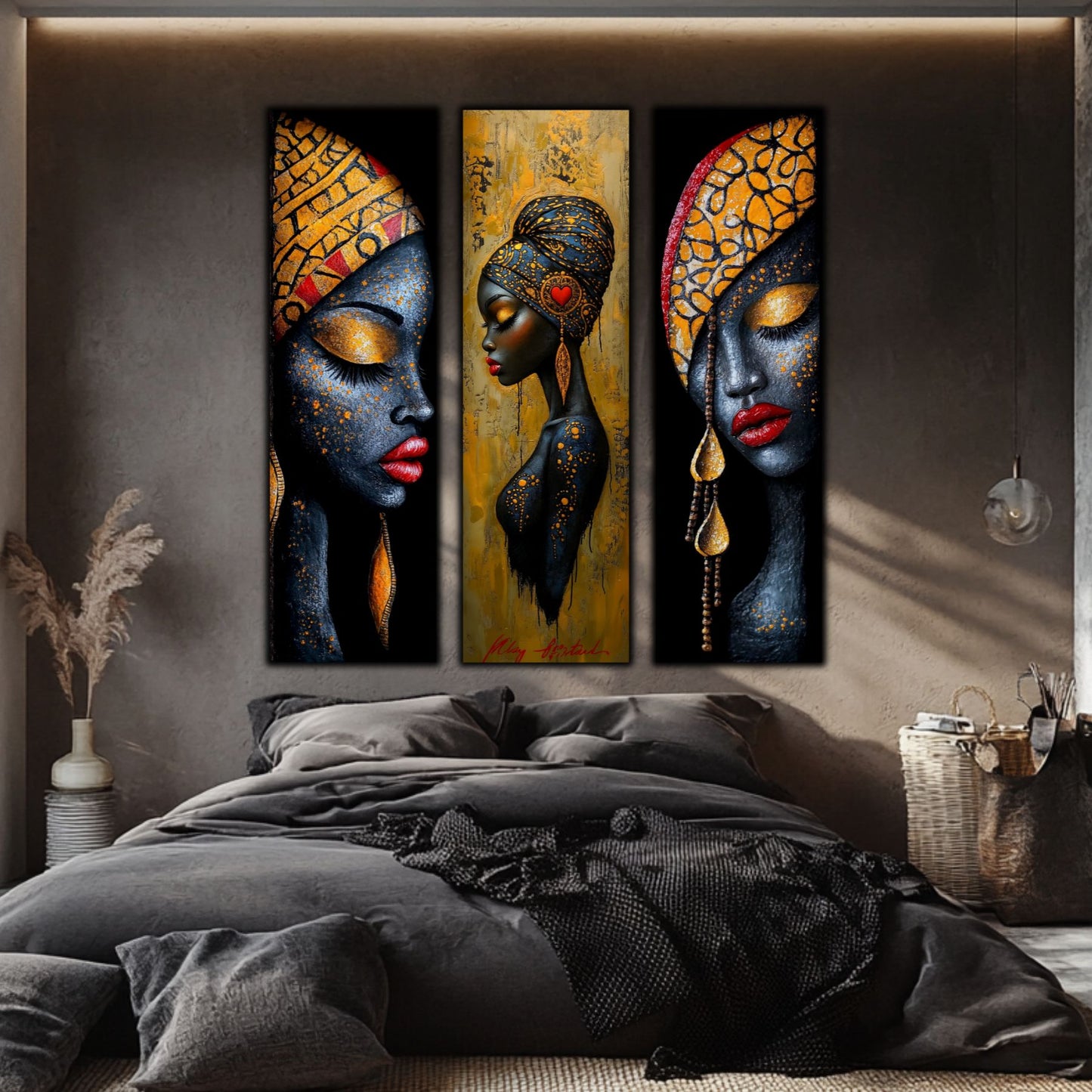 Set Modern de 3 Tablouri pe Sticla Securizata - Decor Elegant pt Living