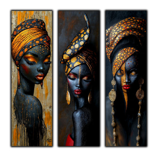 Set Modern de 3 Tablouri pe Sticla Securizata - Decor Elegant pt Living