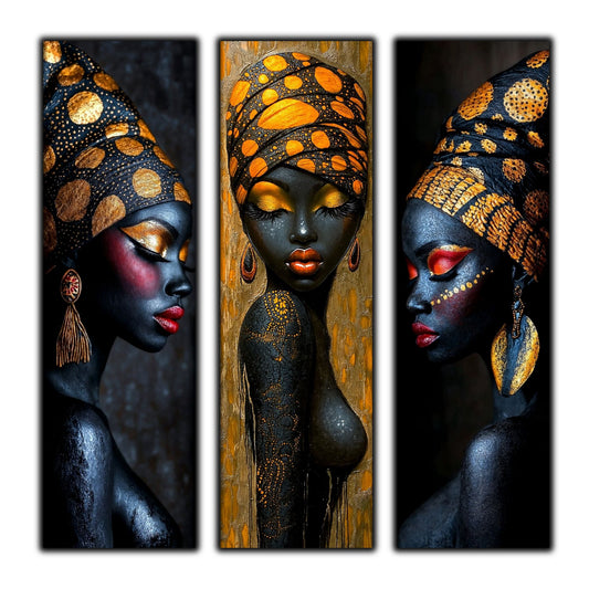 Set Modern de 3 Tablouri pe Sticla Securizata - Decor Elegant pt Living